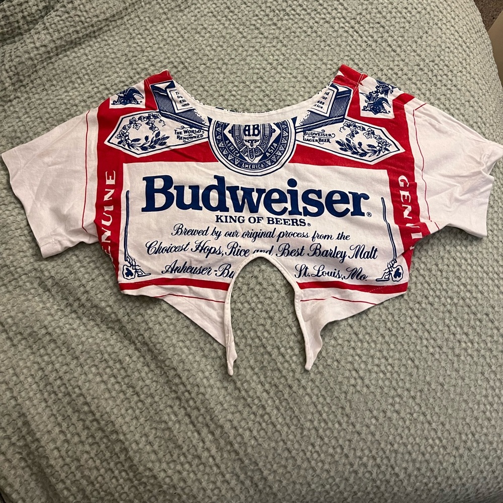 Vintage 80s Budweiser Crop Top